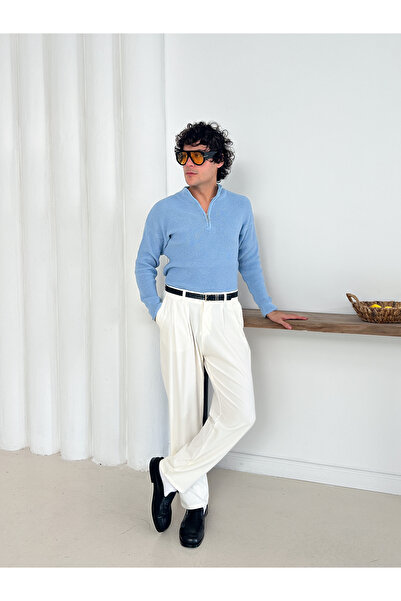 YONEZ MODA Модел Солун Трикотажен пуловер с половин цип