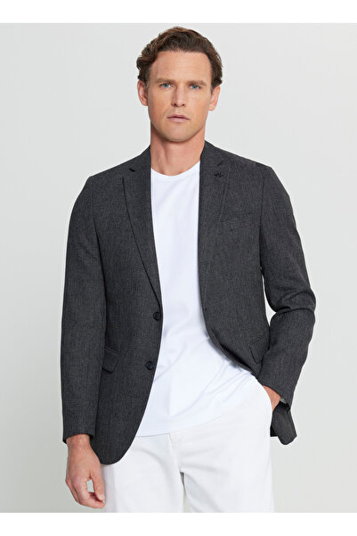 ALTINYILDIZ CLASSICS Altınyıldız Classics Regular Fit Black Men's Jacket Ace004252192_Syh