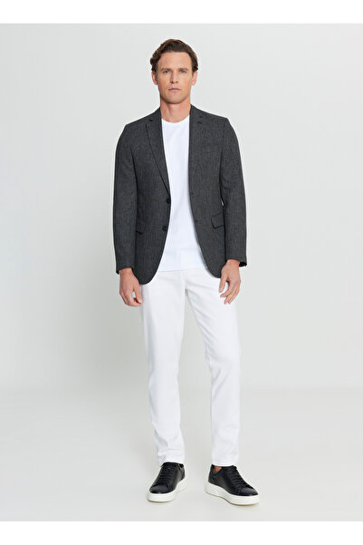 ALTINYILDIZ CLASSICS Altınyıldız Classics Regular Fit Black Men's Jacket Ace004252192_Syh