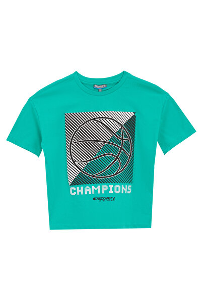Discovery Expedition Baskılı Mint Erkek Çocuk T-Shirt D5SB-TST3215