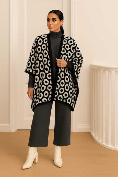 MAY MARA SET DE TRICOTAGE PENTRU FEMEI CU MOTIV LEOPARD, 3 PIESE, BLUZĂ, PANT...