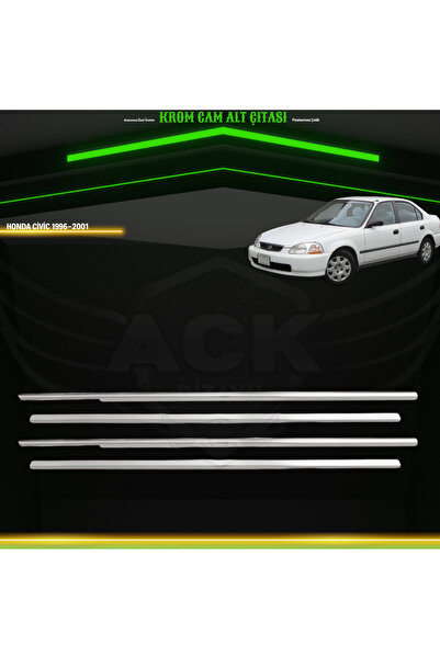 ACK Dizayn HONDA CİVİC İES 1996-2001 ARACA ÖZEL KROM CAM ALT ÇITASI A+