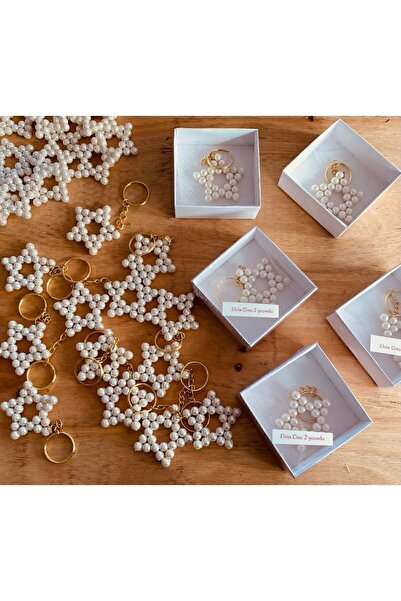 Genel Markalar Hediyelik Incili Yıldız Anahtarlık (10 ADET)