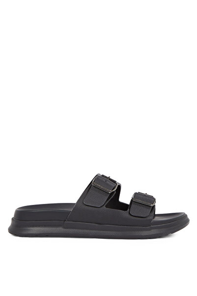 Tommy Hilfiger Siyah Erkek Terlik D DENSITY HILFIGER LTH SAND