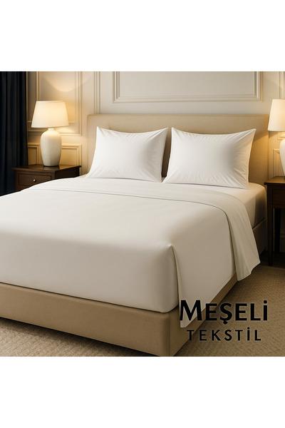 MEŞELİ TEKSTİL Durable Hotel Type Double Hotel Sheet 57 Thread Count 240X280 |   Long-Lasting Durable