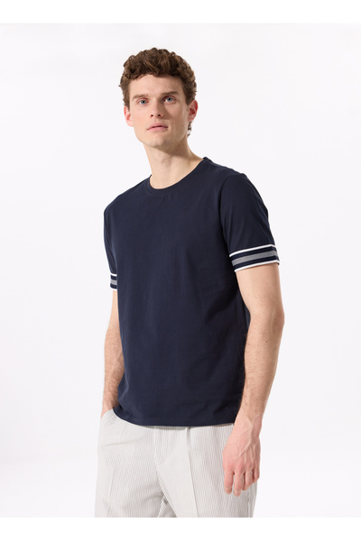 Fabrika Lacivert Erkek Basic %100 Pamuk T-Shirt F5SM-TST 2738