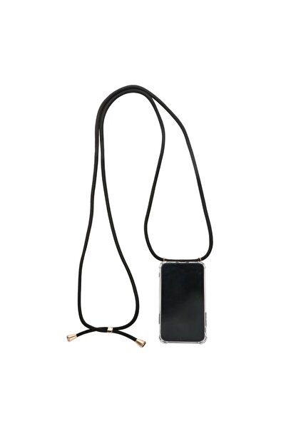 OSG Iphone 11 Uyumlu Boyundan Askılı Şeffaf Darbe Emici Silikon Telefon Kılıfı