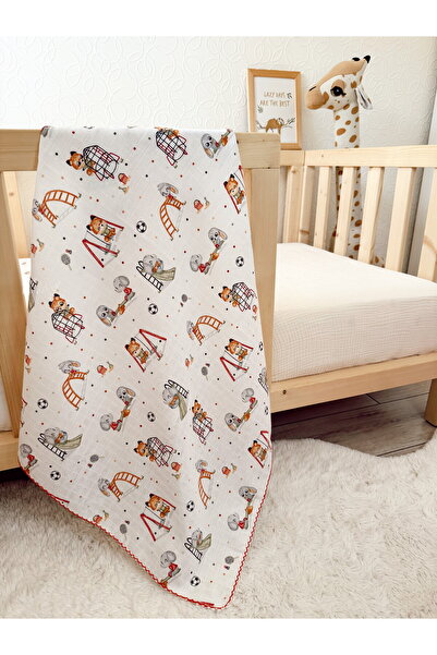 Cloudy Multi-Purpose Muslin Blanket 108- Park 80X90 cm Baby & Child & Newborn Muslin Blanket, Muslin Cloth