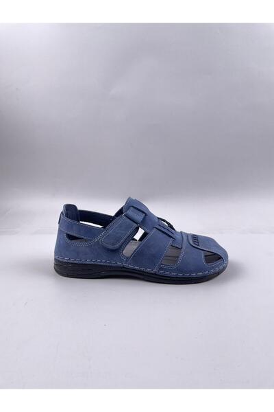Tigerline Men's Sandals - Blue/Navy Blue Nubuck - Comfort Supported Structure Stylish Design Soft Sole
