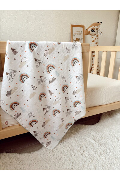 Cloudy Çok Amaçlı Müslin 107-Dağ 80x90 Cm Bebek & Çocuk & Yeni Doğan Müslin B...