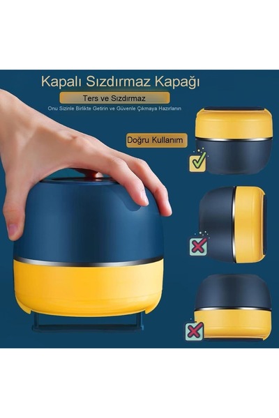 GÜVEN 6 Hours Hot Cold Feeding Bowl and Food Thermos