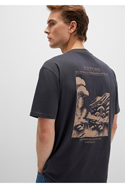 Mavi Printed Anthracite T-Shirt Loose Fit / Loose Relaxed Fit 0612833-80106