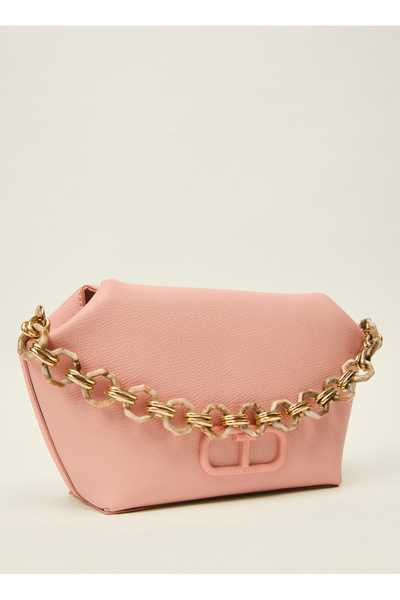 Ted Baker Nokta Baskılı Zincir Askılı Deri Clutch