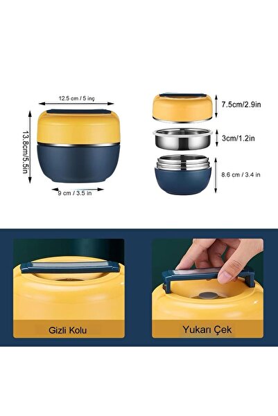 GÜVEN 6 Hours Hot Cold Feeding Bowl and Food Thermos