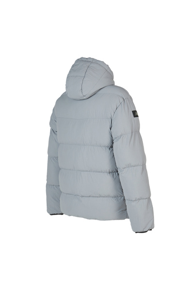 New Balance Gray Men's Hooded Collar Coat Mnj3390-Ag-Nb