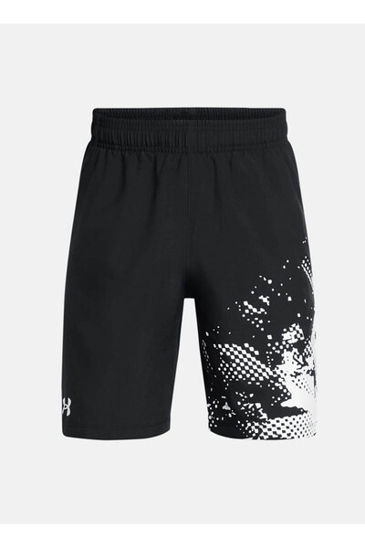 Under Armour Lastikli Bel Normal Siyah Erkek Çocuk Şort UA Tech Woven Graphic...