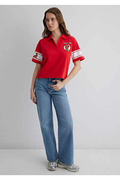 Mavi Scooby Doo Printed Red Polo T-Shirt Regular Fit 1613364-70474