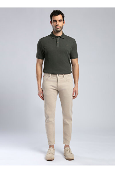 Lee Cooper Normal Bel Slim Tapered Bej Erkek Chino Pantolon 252 LCM 221008 LONCE BEJ