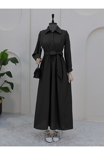 HİJABAYA Φόρεμα με μισό κουμπί και σταυρωτό δέσιμο μπροστά