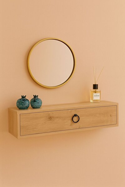 Ayşe Abladan 60 cm Atlantik Cam Kapaklı Dresuar Salon Antre Hol Oturma Odası ...