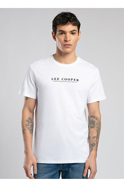 Lee Cooper Crew Neck White Men's T-Shirt 252 Lcm 242028 Antonia White