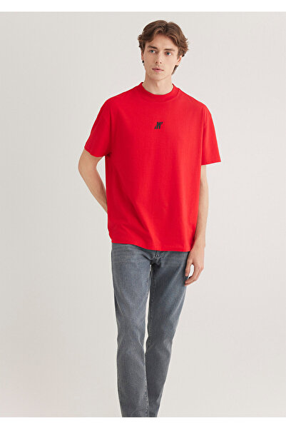 Mavi Pro Logo Kırmızı Tişört Loose Fit / Bol Rahat Kesim 0612745-70471