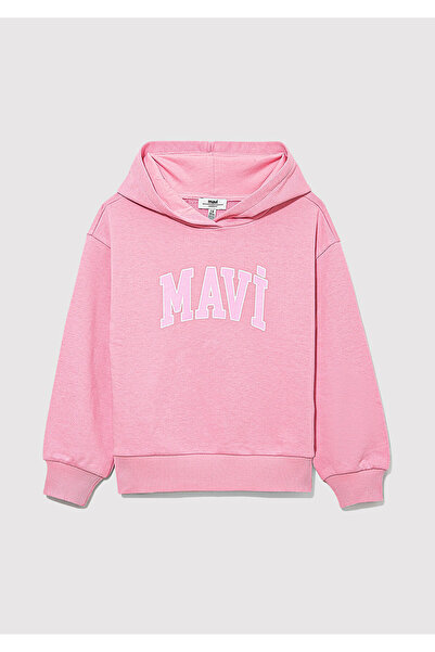 Mavi Logo Baskılı Pembe Sweatshirt 7S10080-70972