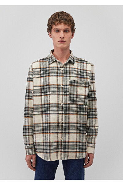 Mavi Kareli Bej Gömlek Regular Fit / Normal Kesim 0211261-88662