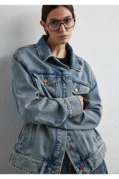 Mavi Sarah Iconic Zımparalı Açık Mavi Jean Ceket 1110629-89514