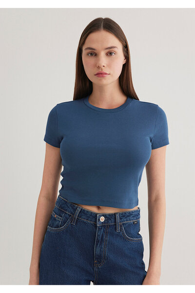 Mavi 2 Pack Women's Crop Basic T-Shirt Crop / Short Cut 1613028 -70874
