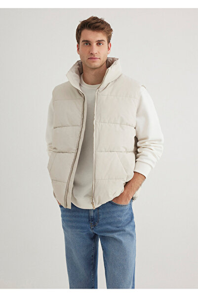 Mavi Ecru Puffer Jacket with Doors, Loose Comfortable Base 0110556 -70144