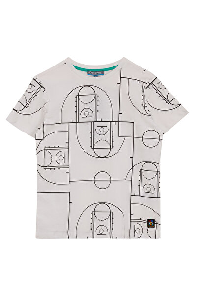 Discovery Expedition Baskılı Beyaz Erkek Çocuk T-Shirt D5SB-TST3249