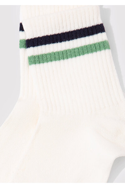 Mavi Weiße Socken mit Streifendetail 0911342 -33384
