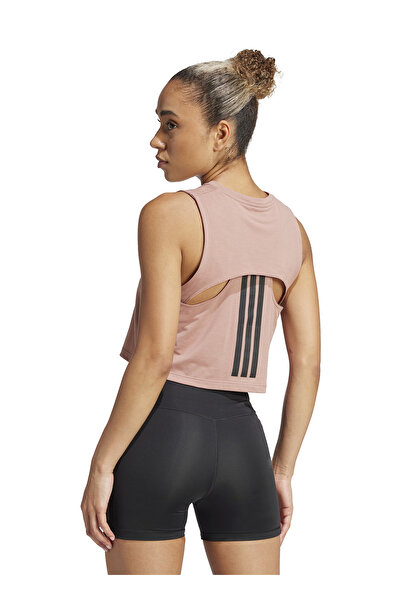 adidas JJ3494 BOXY TANK 3S Koyu Pembe Yuvarlak Yaka Normal Kalıp Atlet