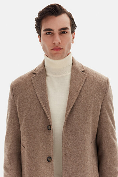 D'S Damat Παλτό Ds Damat Regular Fit Mink Mono με γιακά με κασετίνα