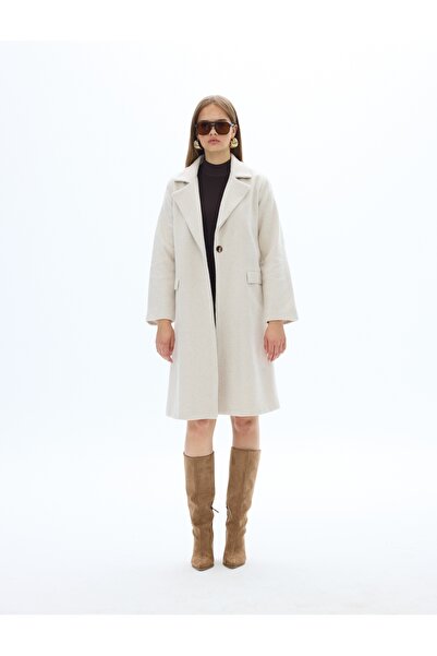 SevdeUgur Kadın Krem Kaşe Kaban / Collection