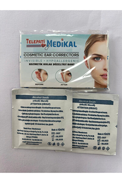 TELEPATİ MEDİKAL KEPÇE KULAK YAPIŞKANI 20 Lİ Temizleme mendilli