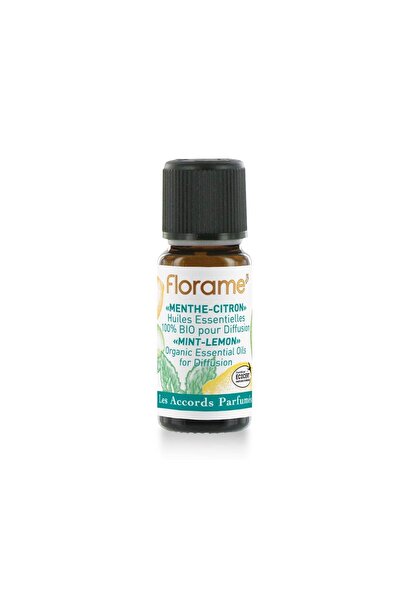 Florame Organic Peppermint Lemon Aromatherapy Essential Oil Blend 10 ml - 100% Pure - Vegan
