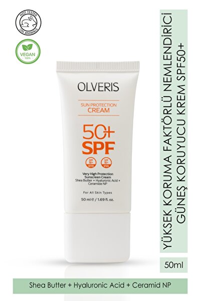 OLVERIS Yüksek Koruma Faktörlü Nemlendirici Güneş Koruyucu Krem SPF50+ (Shea ...