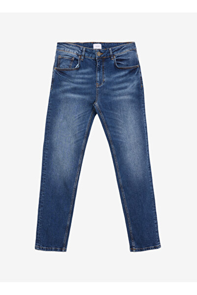 SSEINSE Normal Bel Normal Paça Slim Fit Antrasit Erkek Denim Pantolon PJI1329SS