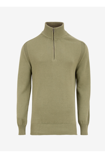 GMG FIRENZE Gmg Fırenze Dik Yaka Regular Fit Haki Erkek Kazak GU24MFW04019