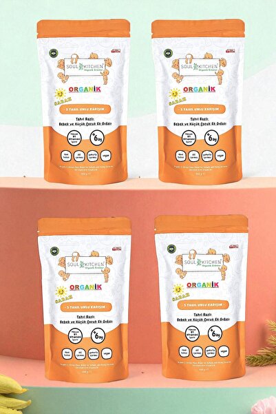 Soul Kitchen Organik Ürünler Organik Sertifikalı Bebek Sabah Maması 5 Tahıllı...