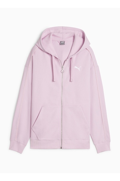 Puma 67788260 HER Full-Zip Hoodie Grape Pembe Kapüşon Yaka Regular Fit Kadın Zip Ceket