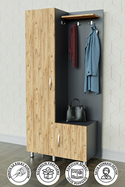 Hediyeler Kapında "Pelen" Portmanto Askılık Vestiyer Ayakkabılık