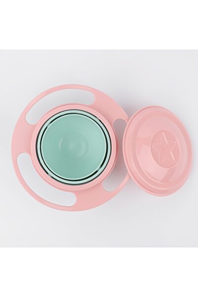 Choice وعاء طعام للأطفال الرضع، وردي اللون، يدور 360 درجة، وعاء مقاوم للسقوط،...