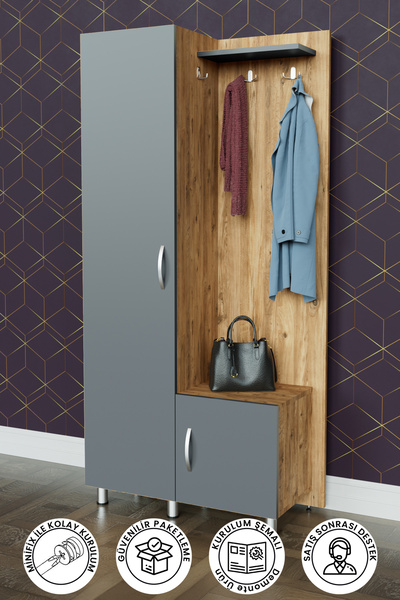 Hediyeler Kapında "Pelen" Portmanto Askılık Vestiyer Ayakkabılık