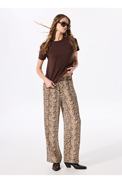 Fabrika Standart Bel Düz Çok Renkli Kadın Pantolon F5SL-PNT0037