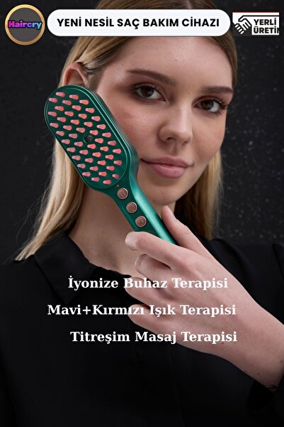 VELDA TECH Buharlı, Işık Terapili, Titreşim Masajlı Saç Bakım Cihazı – Evde P...