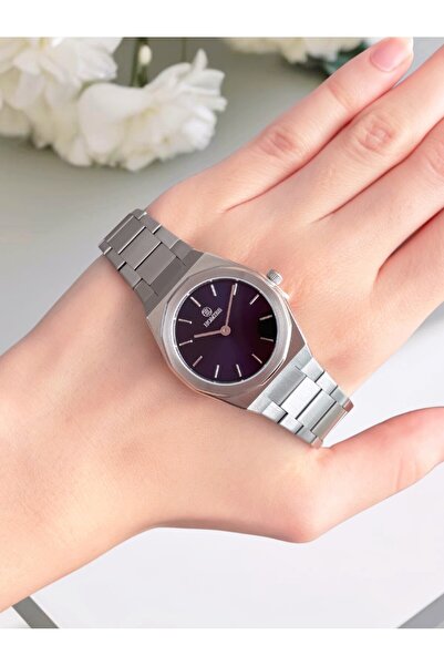 Homies ساعة يد نسائية من الفولاذ، مع علبة هدايا وسوار هدية