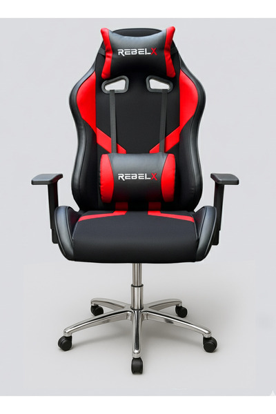 Rebelx Oyuncu Koltuğu Basic Krom Ayak Kırmızı Renk